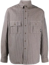 PACCBET PLAID-CHECK SHIRT WITH CHEST PATCH POCKETS