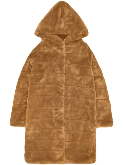 Apparis Celina Faux-fur Coat In Brown