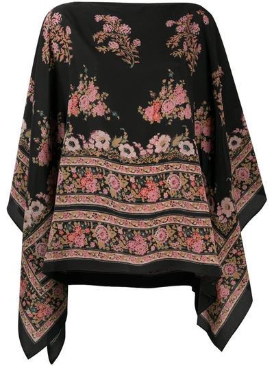 Etro Floral-print Tunic In Black