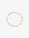 ASTLEY CLARKE SOLSTICE WHITE SAPPHIRE AND 18CT GOLD-PLATED BRACELET,R03679384