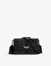 ZADIG & VOLTAIRE LOLITA STUD-EMBELLISHED SUEDE CROSS-BODY BAG,R00119115