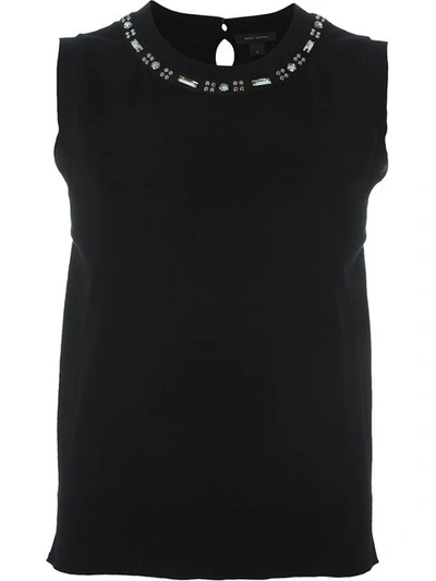 Marc Jacobs Embellished Tank Top In Black
