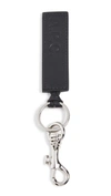 Apc Calfskin Logo Key Ring In Noir