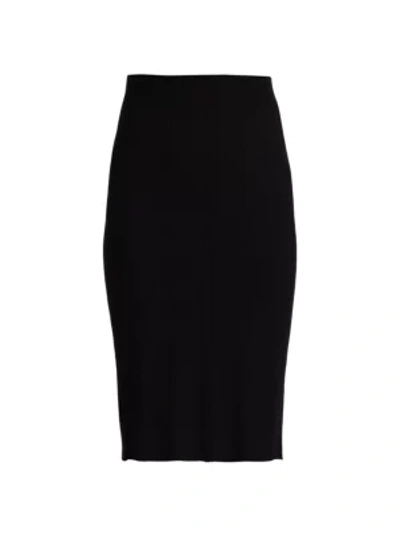 L Agence Jessica Knit Midi Skirt In Black