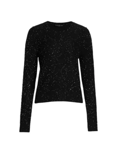 Generation Love Tinsley Sequin Sweater In Black Metallic