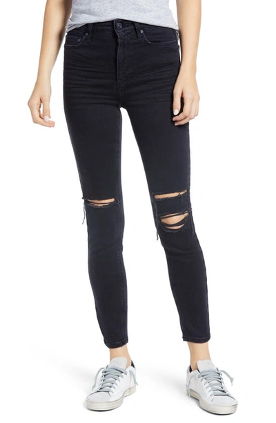 Paige Margot Ankle Skinny High-rise Stretch-denim Jeans In Black