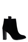ANNA F HIGH HEELS ANKLE BOOTS IN BLACK SUEDE,11564736