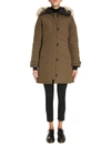 Canada Goose Chelsea Fur-hood Parka Coat In Verde
