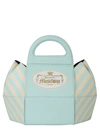 Moschino Cake Box Small Bag In Light Blue And Yellow In Azzurro