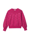 Alberta Ferretti Embellished Monogram Sweatshirt In Fucsia