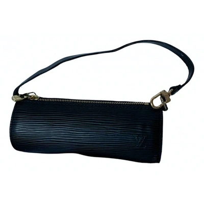 Pre-owned Louis Vuitton Leather Clutch Bag In Black