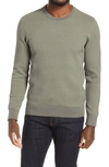 Club Monaco Honeycomb-knit Cotton-blend Sweater In Green