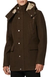 ANDREW MARC NEWPORT PARKA WITH GENUINE SHEARLING LINED HOOD,AM0AX369