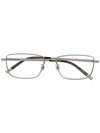Montblanc Frameless Rectangular Glasses In Silver