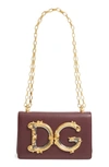 Dolce & Gabbana Logo Leather Crossbody Bag In Vinaccia 1