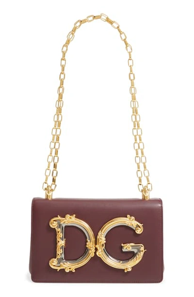 Dolce & Gabbana Logo Leather Crossbody Bag In Vinaccia 1
