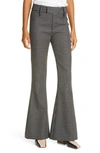 SMYTHE CHECK BOOTCUT WOOL TROUSERS,FA2036A