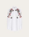 VALENTINO VALENTINO COMPACT POPLIN INTARSIA SHIRT