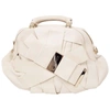 VERSACE IVORY LEATHER VENITA BOW SATCHEL FROM THE 2009 SPRING COLLECTION,8F0484E7-77FB-8B31-EAAA-922BFC9D711A