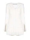 ALEXANDER WANG IVORY LONG JACKET WITH CHAIN HEM,2F845F67-D108-E96A-A054-2B88339E5D06