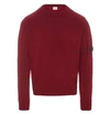 C.P. COMPANY ARM LENS LAMBSWOOL CREW KNIT BEET RED,9A20BE74-AEDF-C047-7301-0B60EAFD8D7D