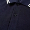 Fred Perry Slim Fit Twin Tipped Polo Carbon Blue & Black Oxford