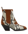 Giuseppe Zanotti Snakeskin-effect 55mm Ankle Boots In Brown