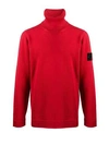 STONE ISLAND SHADOW PROJECT RED 'STONE' HIGH NECK SWEATER,DF110701-A76B-28AA-B8D0-19F781085162