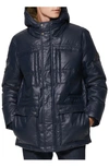 ANDREW MARC KINCAID QUILTED DOWN COAT WITH FAUX FUR TRIM,AM0AD327