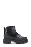 Ganni Zip-up Leather Ankle Boots In Black