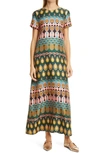 La Doublej Swing Geometric Print Dress In Rio Verde