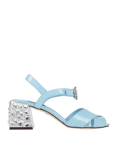 Dolce & Gabbana Sandals In Sky Blue