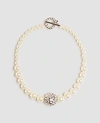 ANN TAYLOR PEARLIZED PAVE BALL NECKLACE,552842