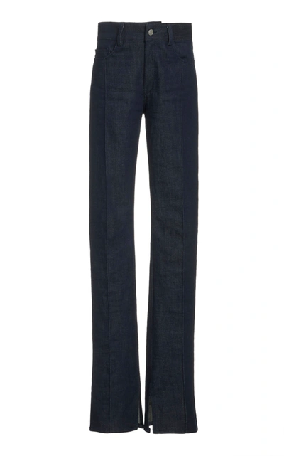 Brandon Maxwell Women's Stretch High-rise Skinny-leg Jeans In Dark Indigo