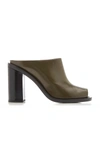 MARINA MOSCONE WOMEN'S OPEN-TOE LEATHER CLOGS