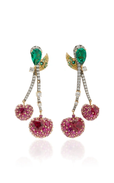 Anabela Chan Cherry 18k Gold Vermeil Multi-stone Earrings