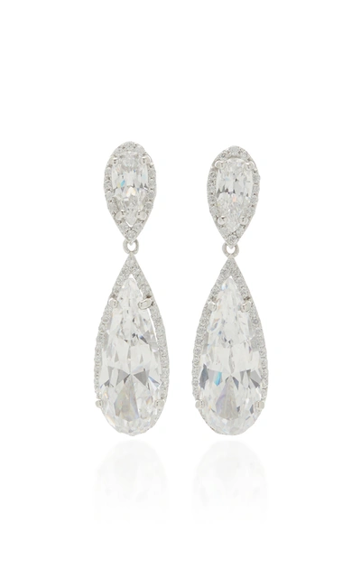 Anabela Chan Women's Mini Papillon 18k White Gold Vermeil Diamond Earrings