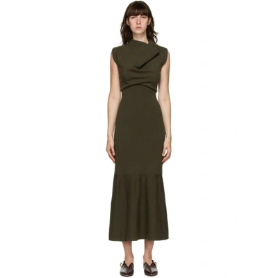 3.1 Phillip Lim / フィリップ リム Military Cowl-neck Ribbed Dress In Olive
