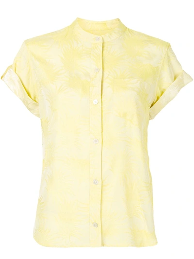 Equipment Floral Short-sleeve Shirt In Yellow