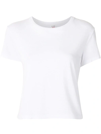 Re/done Crewneck Cotton T-shirt In White