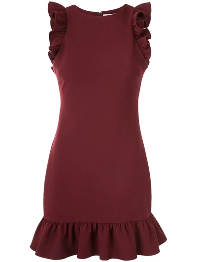 Likely Russo Ruffle-trim Dress In Rhubarb