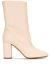 AQUAZZURA LEATHER ANKLE BOOTS