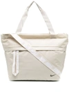 Nike Swoosh Puffer Tote Bag In Neutrals