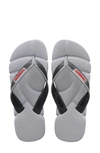 Havaianas Men's Power Three-tone Flip Flops In Ice Grey
