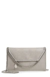 Stella Mccartney Mini Falabella Shaggy Dear Faux Leather Crossbody Bag In Light Grey