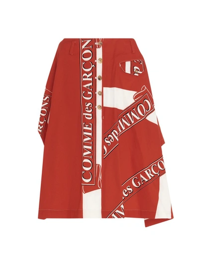 Comme Des Garçons Homme Deux Comme Des Garçons Homme Plus Pannelled Cropped Pants In Red