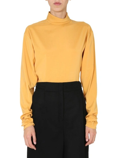 Lemaire Soft Turtleneck Top In Gold