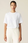 Ganni Thin Software Jersey T-shirt White Size L
