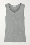 AGOLDE POPPY RIBBED STRETCH ORGANIC COTTON AND TENCEL LYOCELL-BLEND JERSEY TANK
