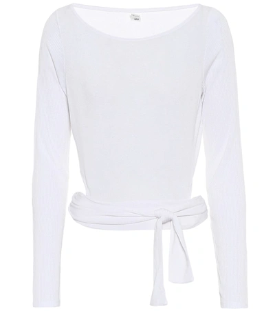 Alo Yoga Barre Stretch-jersey Top In White